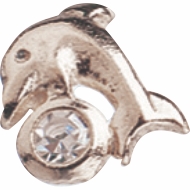 Дельфин с бриллиантом 18к